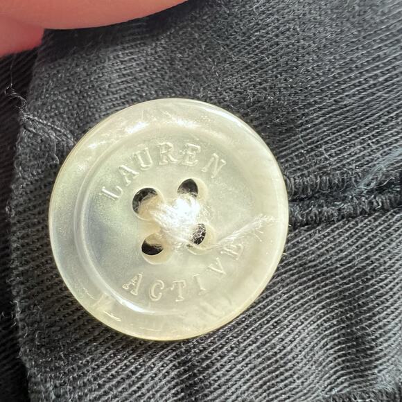 Ralph Lauren Active Black Cotton Cuffed Bermuda Shorts Womens Size 16 - Picture 2 of 4